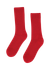 Chaussettes rouges en laine mérinos recyclée- scarlet red