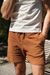 Short en éponge de coton bio | marron "terry sweatshort caramel brown"