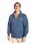 Sweat col camionneur zippé en coton bio | bleu "bernex indigo"