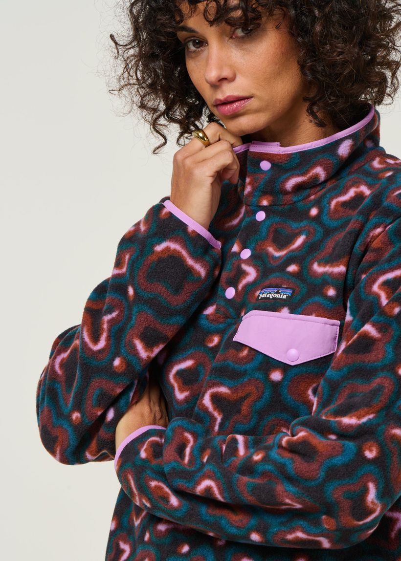 Polaire en matières recyclées | multicolore "w's lw synch snap-t p/o - stva" - Patagonia