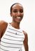 Débardeur en coton biologique | rayé "kataalin fine stripes - white-black" - Armedangels