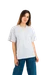T-shirt oversize en coton bio | gris "women oversized t-shirt snow melange"