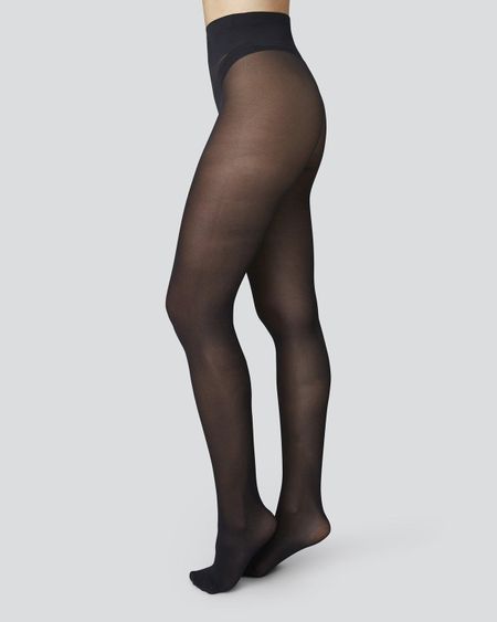 Collants 30 deniers en recyclé | noir "svea black"