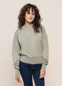 Pull oversize en coton bio | vert "yin muted sea spray"
