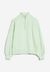 Sweat col zippé vert pomme en coton bio - eminaa light apple neon
