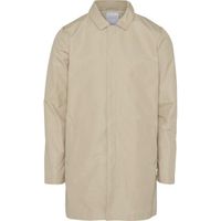 Manteau long écru en coton bio et nylon recyclé