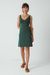 Robe verte foncée en coton bio - amalur vert intense