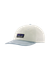 Casquette en coton bio et matière recyclée | bicolore "p-6 label trad cap - birch white w/fleck blue"