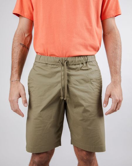 Short kaki en coton bio - comfort short khaki brown