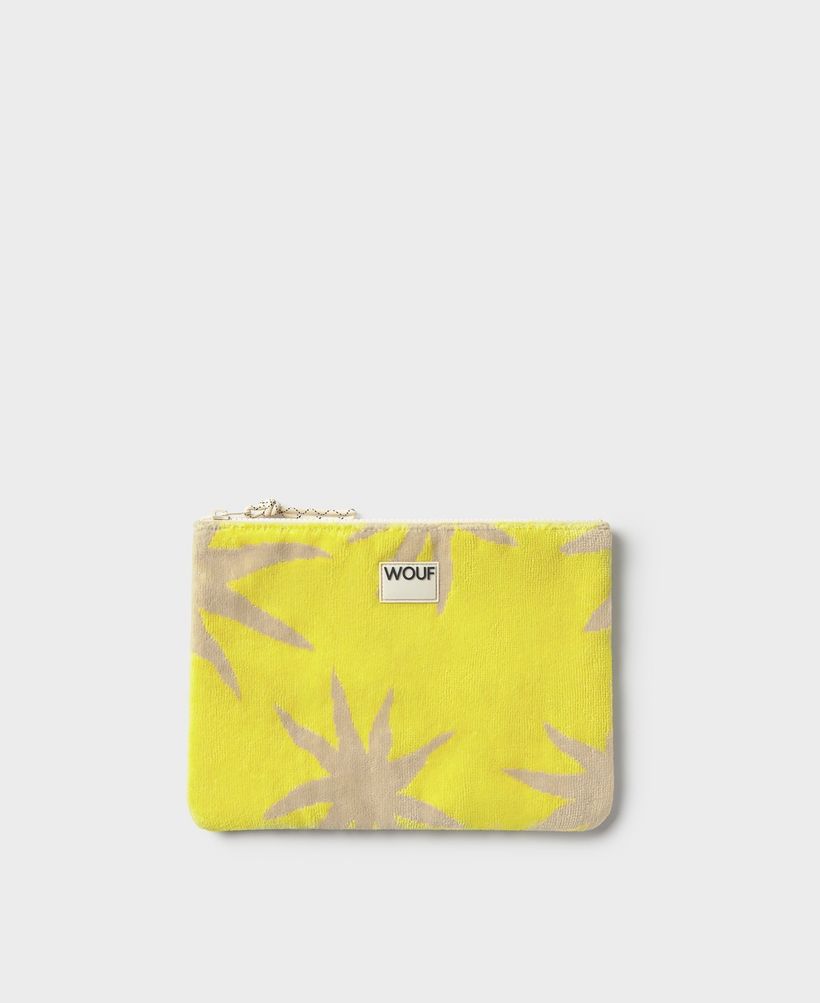 Pochette en coton bio | beige "fuerteventura pouch - fuerteventura" - Wouf