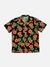 Chemisette à motif en coton bio | noir "arvid flower hawaii shirt black"