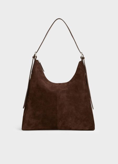 Sac cabas en cuir suède certifié | marron "hilo - coffee" - Vagabond