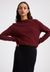 Pull à col rond rouge en coton bio - medinaa ruby red