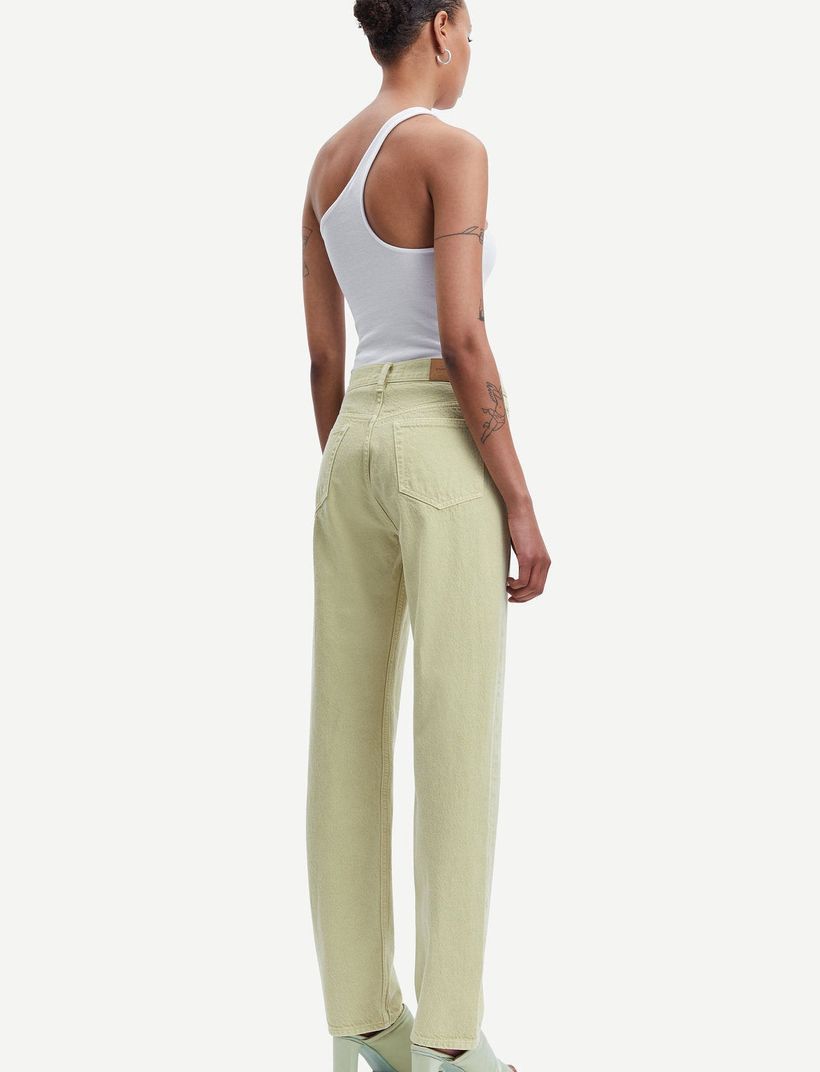 Jean droit vert clair en coton bio - susan jeans sage green - Samsoe Samsoe
