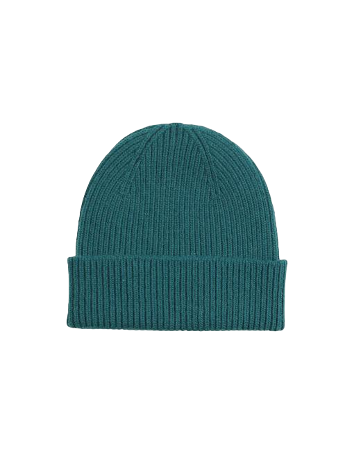 Bonnet vert turquoise en laine mérinos recyclée - merino wool beanie ocean green - Colorful Standard
