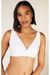 Bralette blanche en coton bio - lace trim triangle eco white