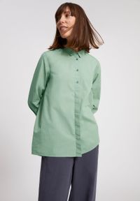 Chemise oversize vert pâle en coton bio - blancaa sage green