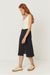 Jupe mi-longue en coton biologique | noir "baiza-gots skirt - black" - SKFK