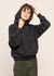 Sweat à capuche oversize en coton bio | noir "deep black"