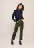 Pantalon droit velours en coton bio | vert foncé "bottle green corduroy nele pants"