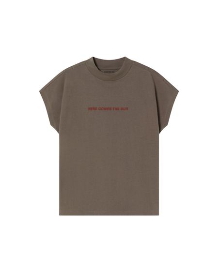 T-shirt en coton biologique | gris "here comes the sun pavement volta t-shirt - grey"