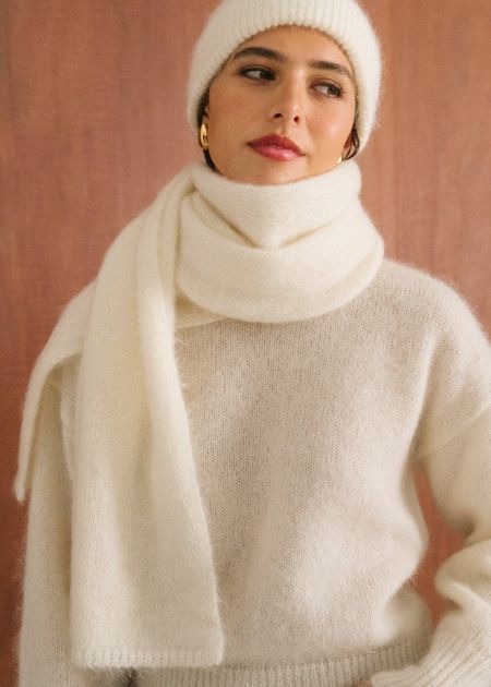 Echarpe en mohair certifié | écru "éléanore" - Bonjour Demain