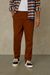 Pantalon chino droit marron en coton recyclé - aldrich cinnamon