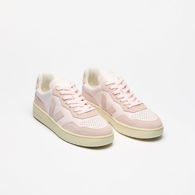 Baskets en suède et cuir certifié | rose "v-90 lassi petale" - Veja