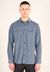 Chemise à poches bleue velours fin en coton bio - babycord custom fit shirt china blue