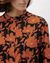 Chemise en ecovero | orange et noir  "bloom boho viscose blouse " - Brava Fabrics