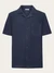 Chemise éponge en coton bio | bleu ébox fit short sleeve bouclé shirt night sky" - Knowledge Cotton Apparel