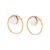 Boucles d'oreilles en argent plaqué or | pierre en opale "earrings in circle gold" - Kamena
