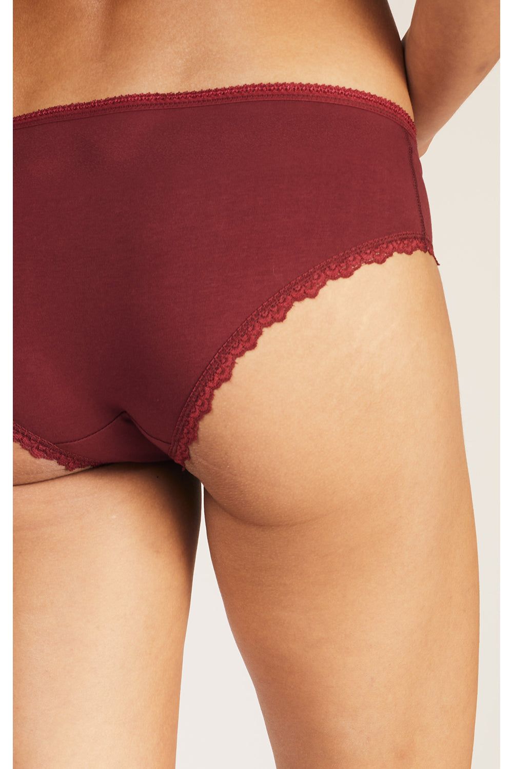Culotte bordeaux en coton bio lace hipster burgundy femme