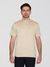 T-shirt en coton bio | beige "basic t-shirt light feather gray"
