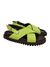 Sandales en cuir certifié | vert "melen embossed leather lime" - Genuins