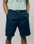 Short large bleu marine en coton bio - navy oversize short blue - Brava Fabrics