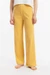 Pantalon ample en coton bio | rayé jaune et blanc "ribbed lounge pant yellow/sand stripe" - Rotholz