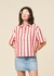 Chemise en coton bio | rayé "red maxi stripes anna blouse - red"
