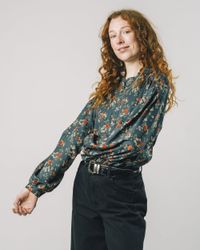 Blouse fleurie en ecovero - dalia boho blouse ocean