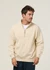 Sweat camionneur col zippé mixte en coton bio | écru "ivory white" - Colorful Standard
