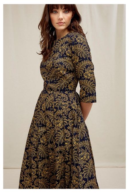 Robe patineuse imprimé fleuri en cotton bio - rosa print dress