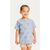 T-shirt bleu mixte en coton bio - owl aop t-shirt asley blue