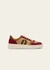 Baskets en cuir certifié lwg | multicolore "baskets basses nora - bordeaux-camel-beige" - Odaje ex M.Moustache