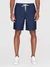 Short en coton denim bio | bleu indigo "fig loose denim classic indigo shorts classic indigo" - Knowledge Cotton Apparel