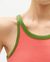 Débardeur en coton bio | rose et vert "sugar pink harriet top" - Thinking Mu
