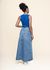 Jupe longue en jean en coton bio | bleu "amirah - blue reef mid" - Kings of Indigo