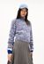 Gilet en laine bio | bleu "joelaa printed - faded indigo" - Armedangels
