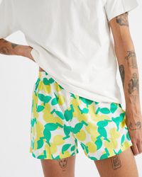 Caleçon à imprimés citrons en coton bio et tencel