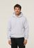 Sweat à capuche gris clair en coton bio - snow melange
