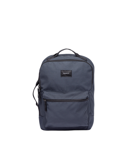 Sac à dos 12l en coton bio et matière recyclée | bleu "august navy with black webbing"